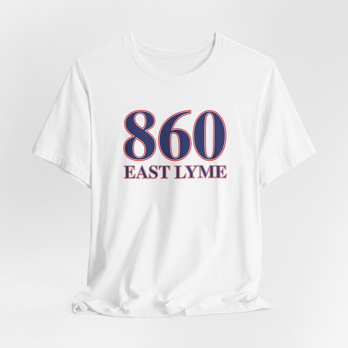 860 East Lyme Red White & Blue Unisex Jersey Short Sleeve T-Shirt
