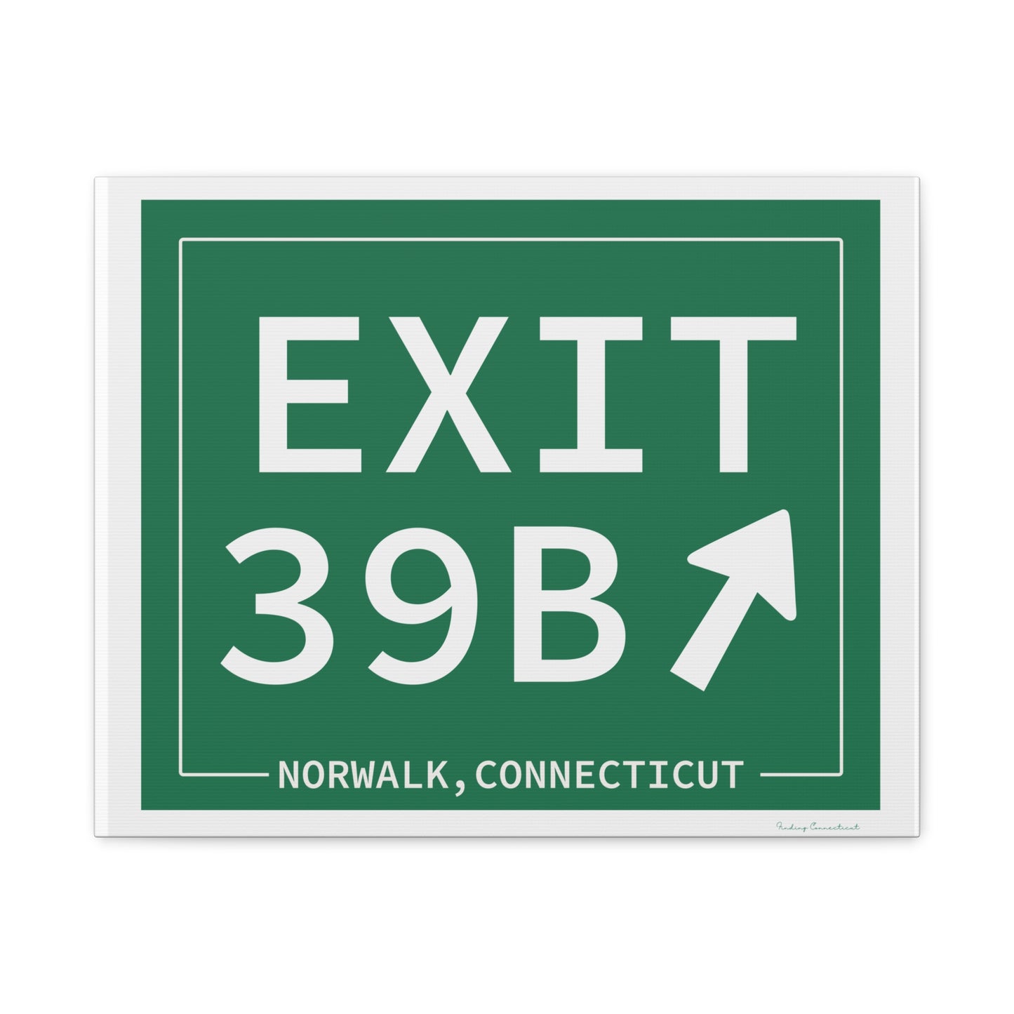 Vintage Exit 39B Merritt Parkway Sign Matte Canvas, Stretched, 1.25"