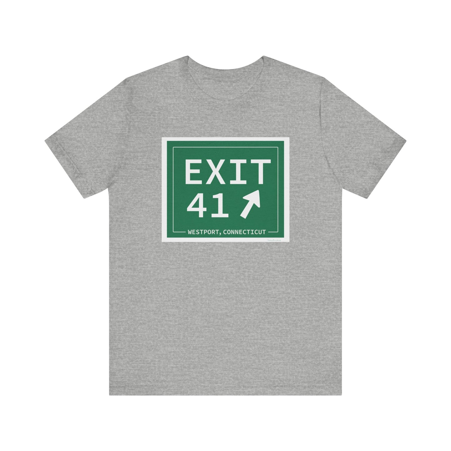 Vintage Exit 41 Merritt Parkway Sign Unisex Jersey Short Sleeve T-Shirt