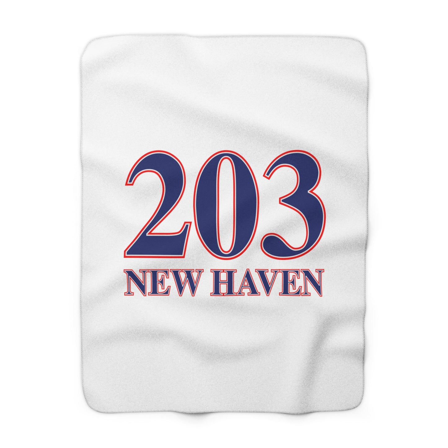 203 New Haven Red White & Blue Sherpa Fleece Blanket