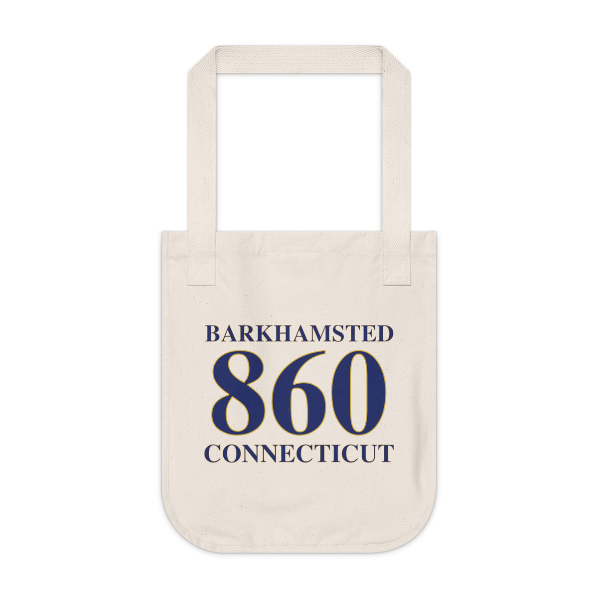 Barkhamsted 860 Connecticut Organic Canvas Tote Bag