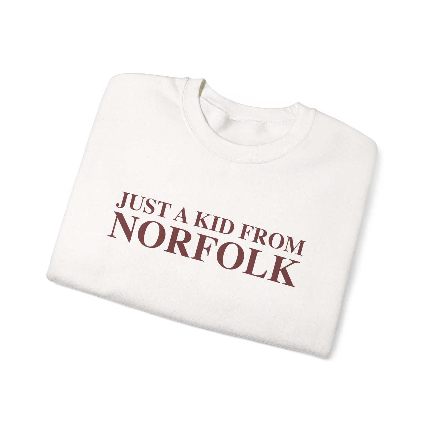 Just a kid from Norfolk Unisex Heavy Blend™ Crewneck Sweatshirt