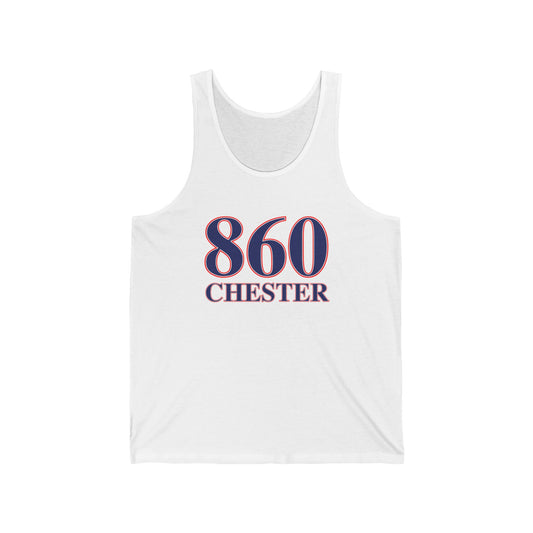 860 Chester Red White & Blue Unisex Jersey Tank Top
