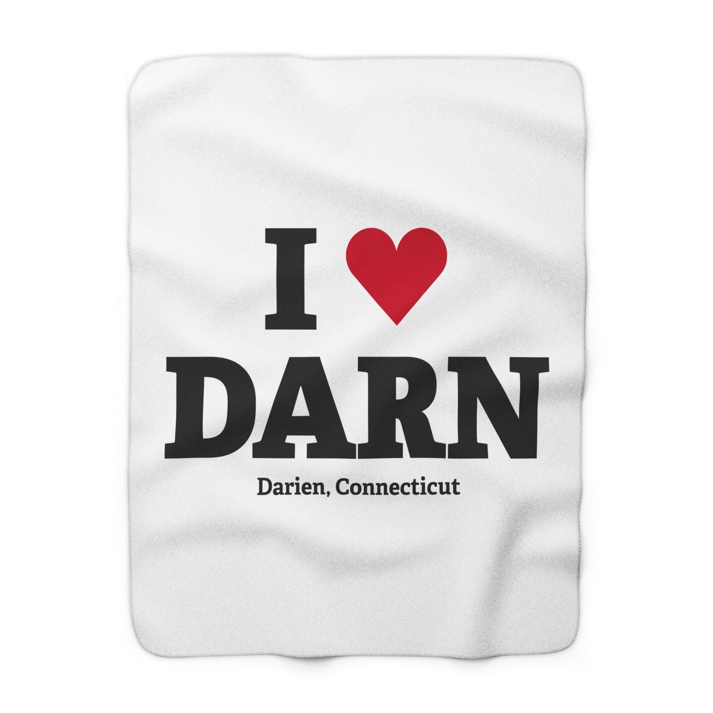I Heart DARN Sherpa Fleece Blanket
