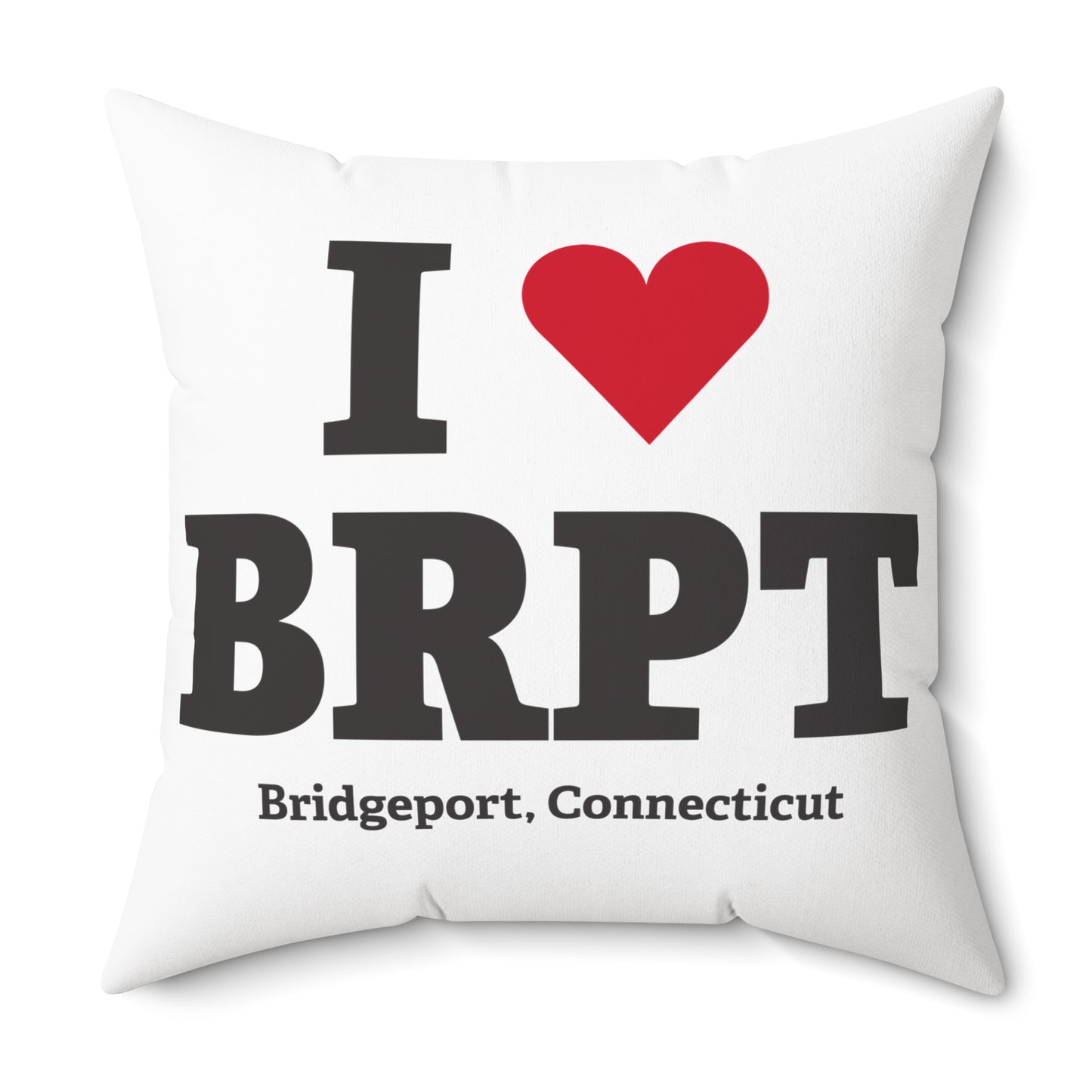 I Heart BRPT Spun Polyester Square Pillow