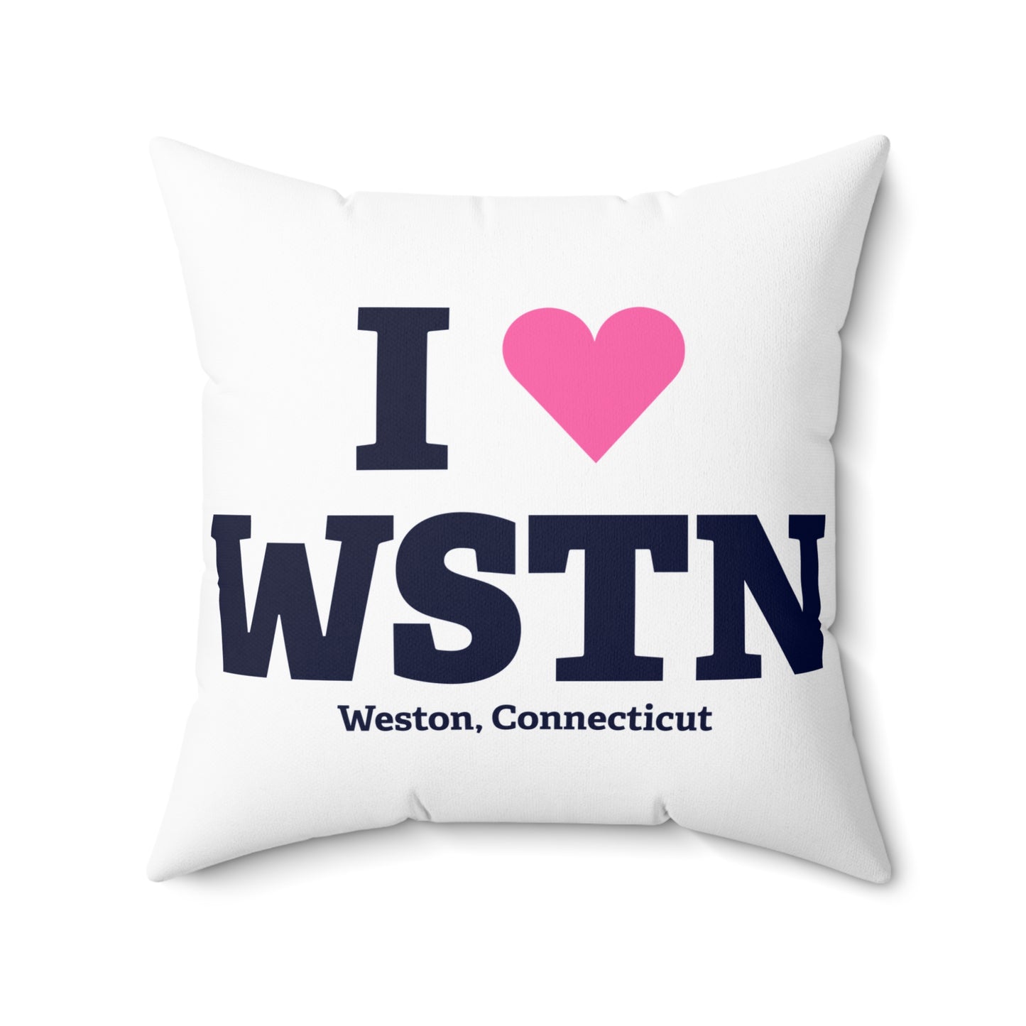 I Heart WSTN Spun Polyester Square Pillow