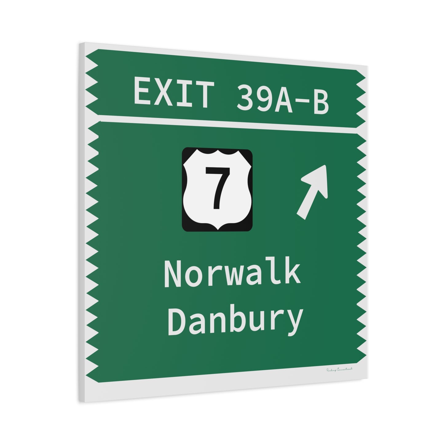 Vintage Merritt Parkway Exit 39 A-B SignMatte Canvas, Stretched, 1.25"