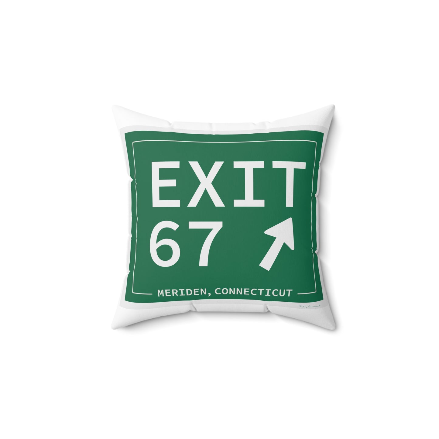 Vintage Exit 67 WCP Sign Spun Polyester Square Pillow