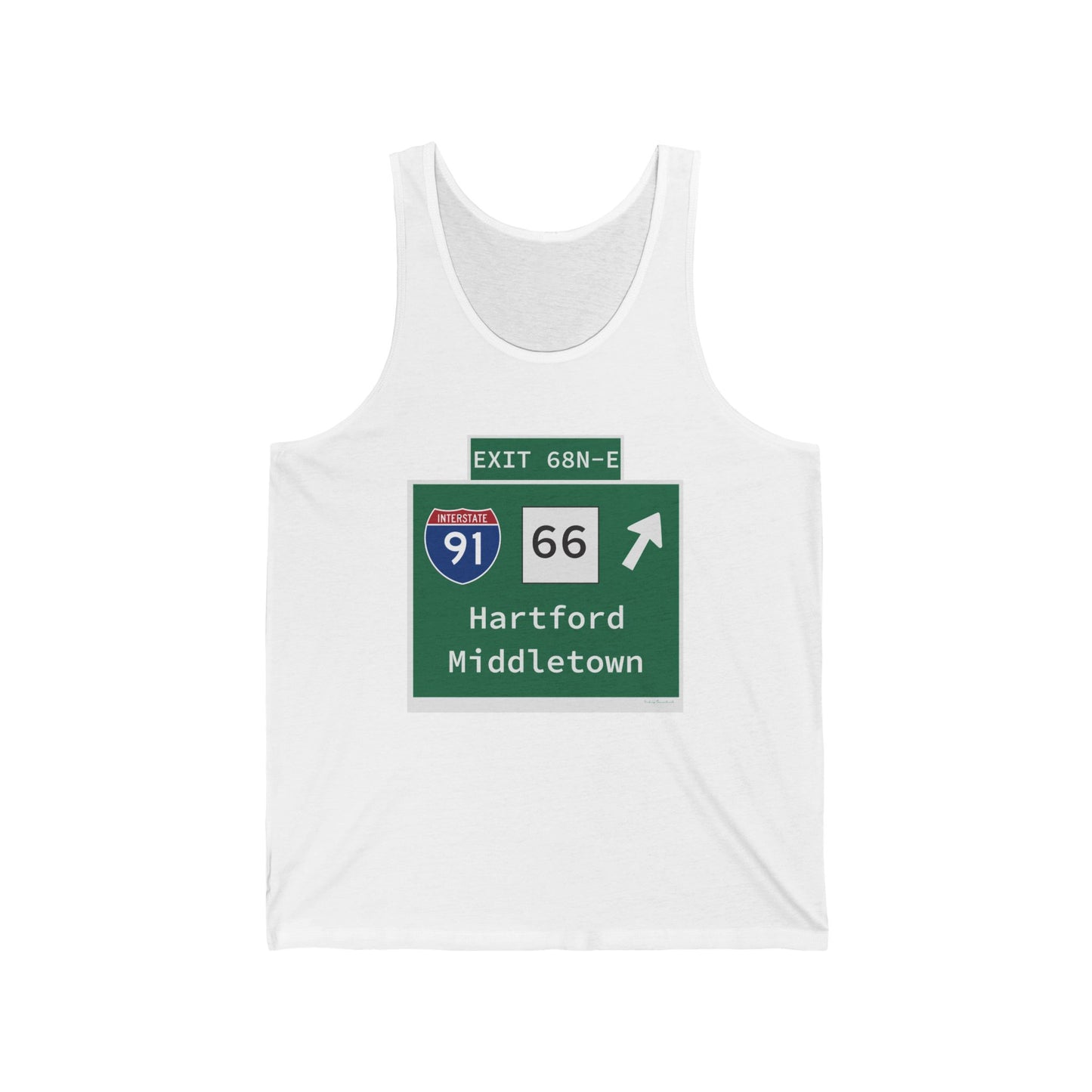 Vintage WCP Exit 68-NE Sign Unisex Jersey Tank Top