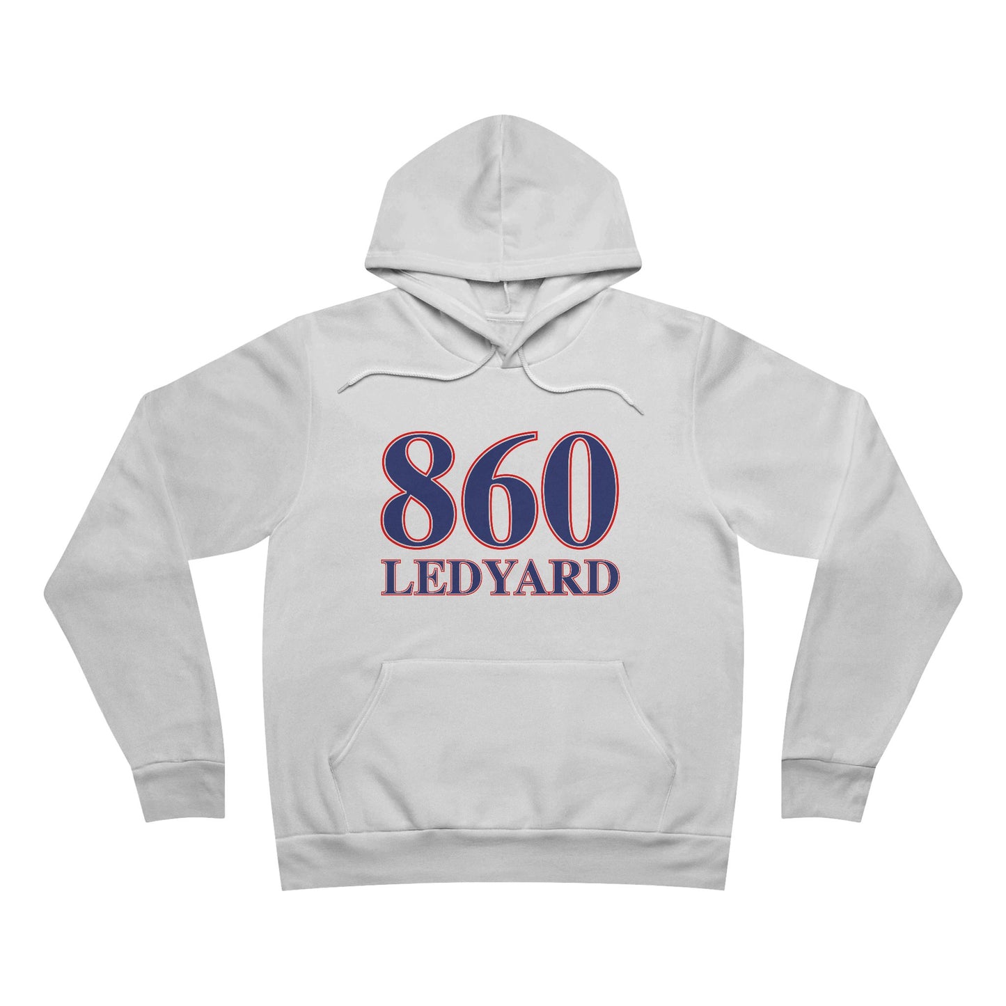 860 Ledyard Red White & Blue Unisex Sponge Fleece Pullover Hoodie