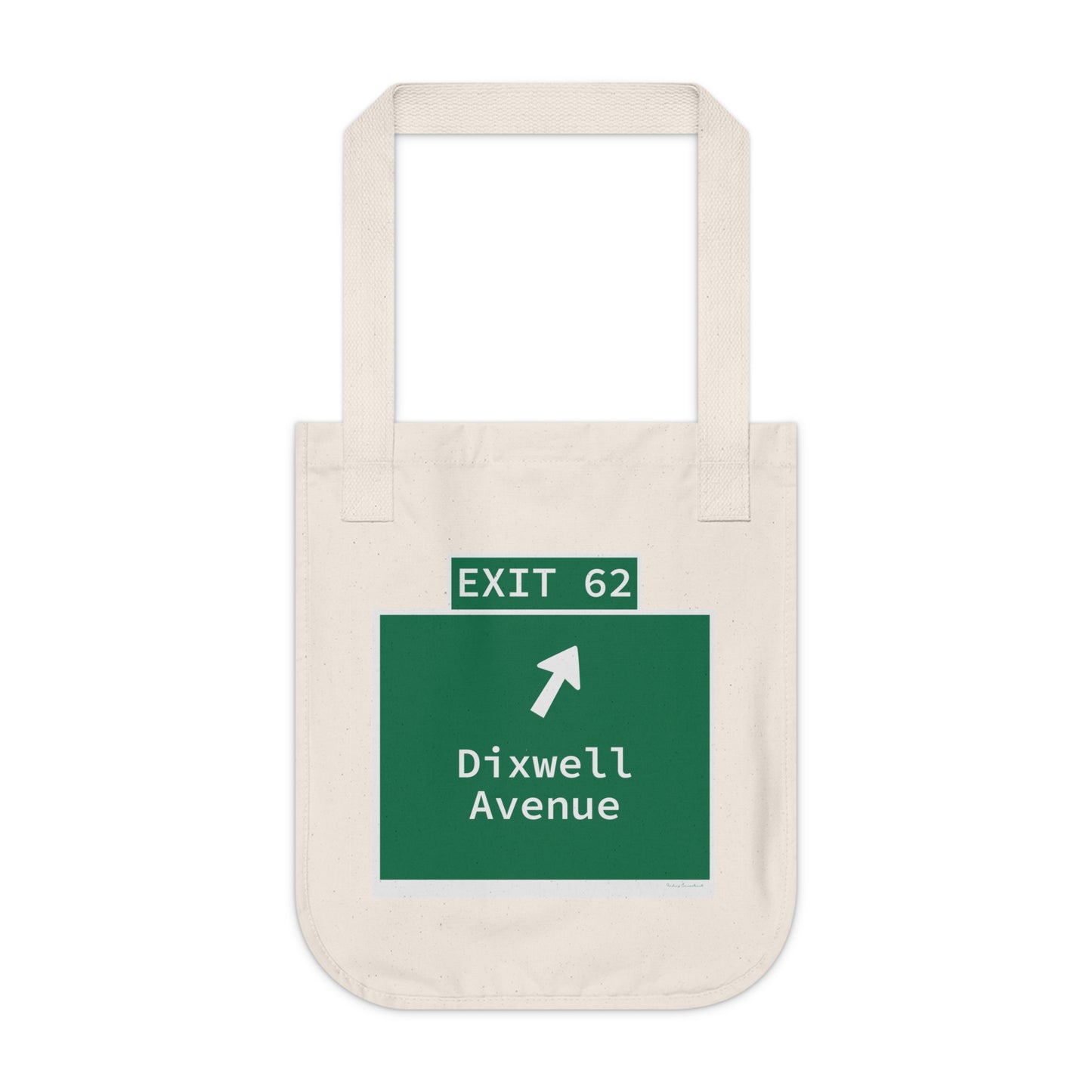Vintage WCP Exit 62 Sign Organic Canvas Tote Bag