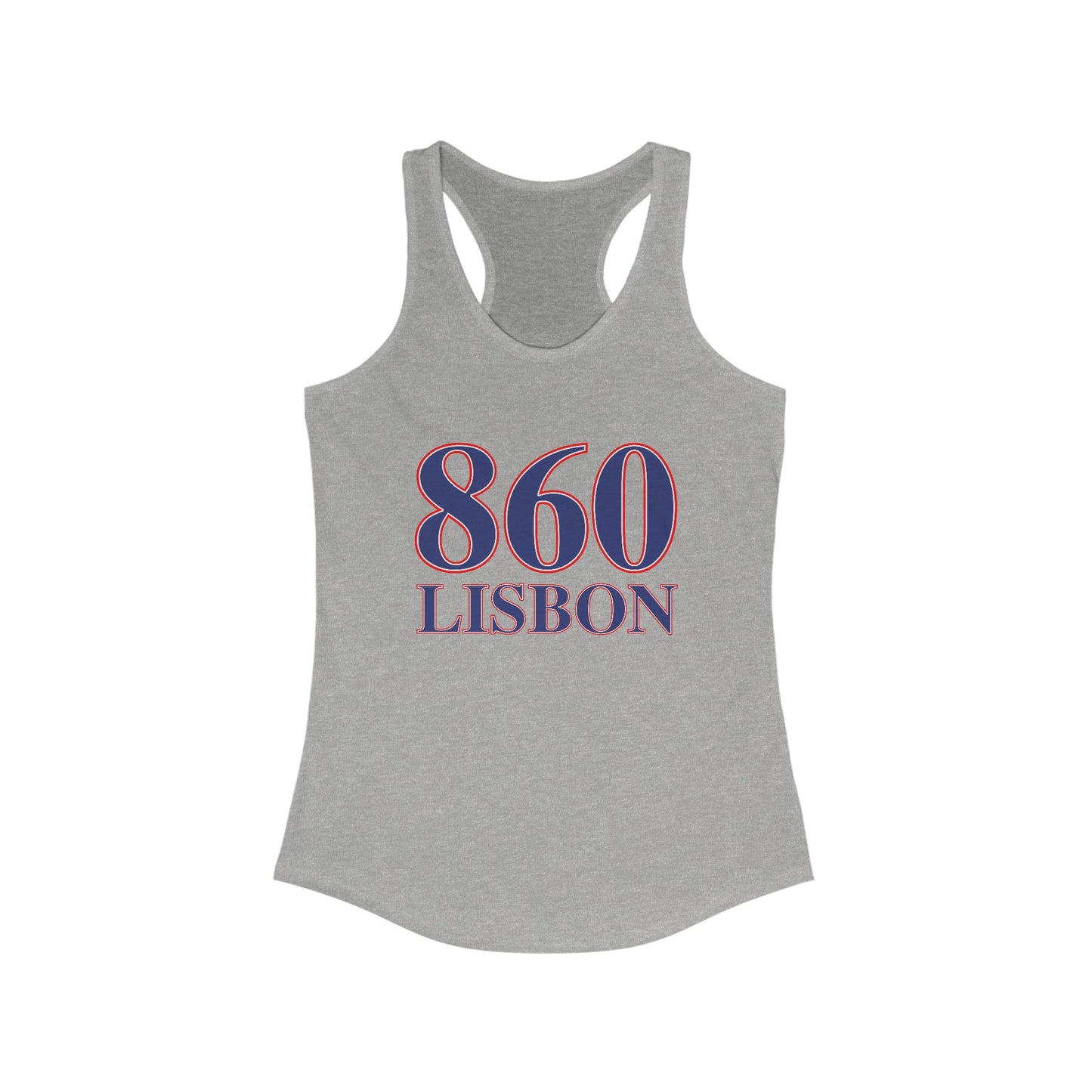 860 Lisbon Red White & Blue Women's Ideal Racerback Tank Top
