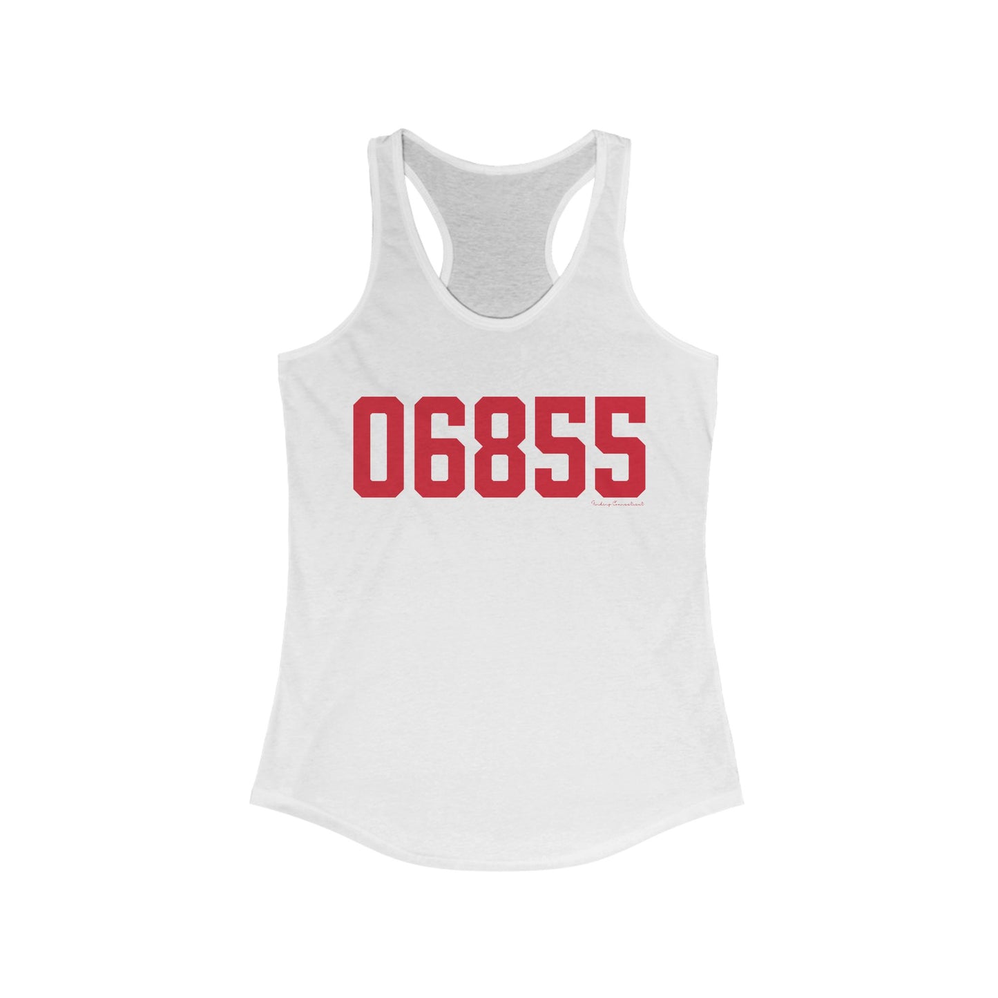 06855 Norwalk Connecticut Zip Code Women's Ideal Racerback Tank Top
