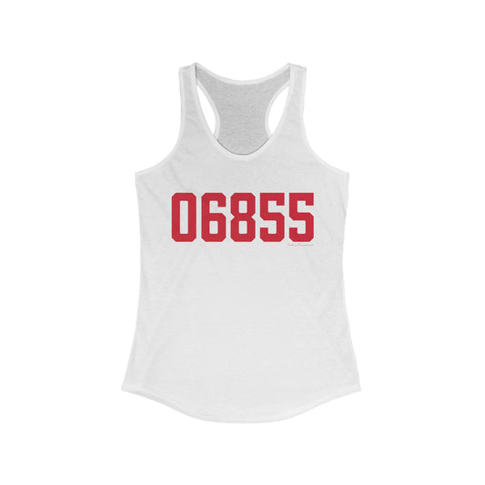 06855 Norwalk Connecticut Zip Code Women's Ideal Racerback Tank Top