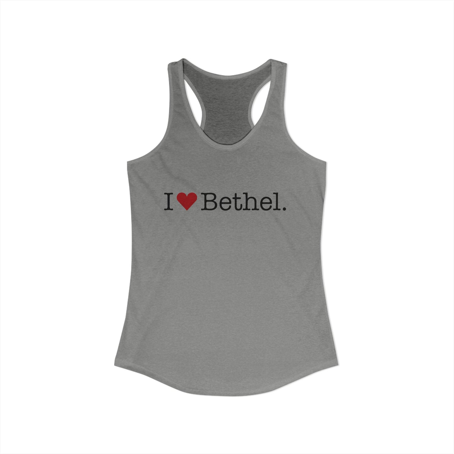 I Heart Bethel. Women's Ideal Racerback Tank Top