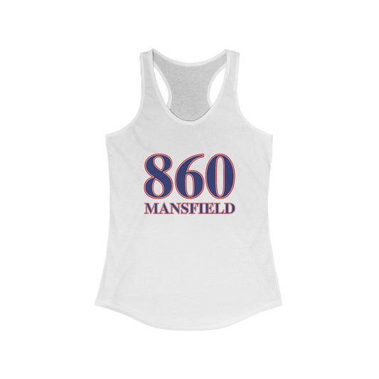 860 Mansfield Red White & Blue Women's Ideal Racerback Tank Top