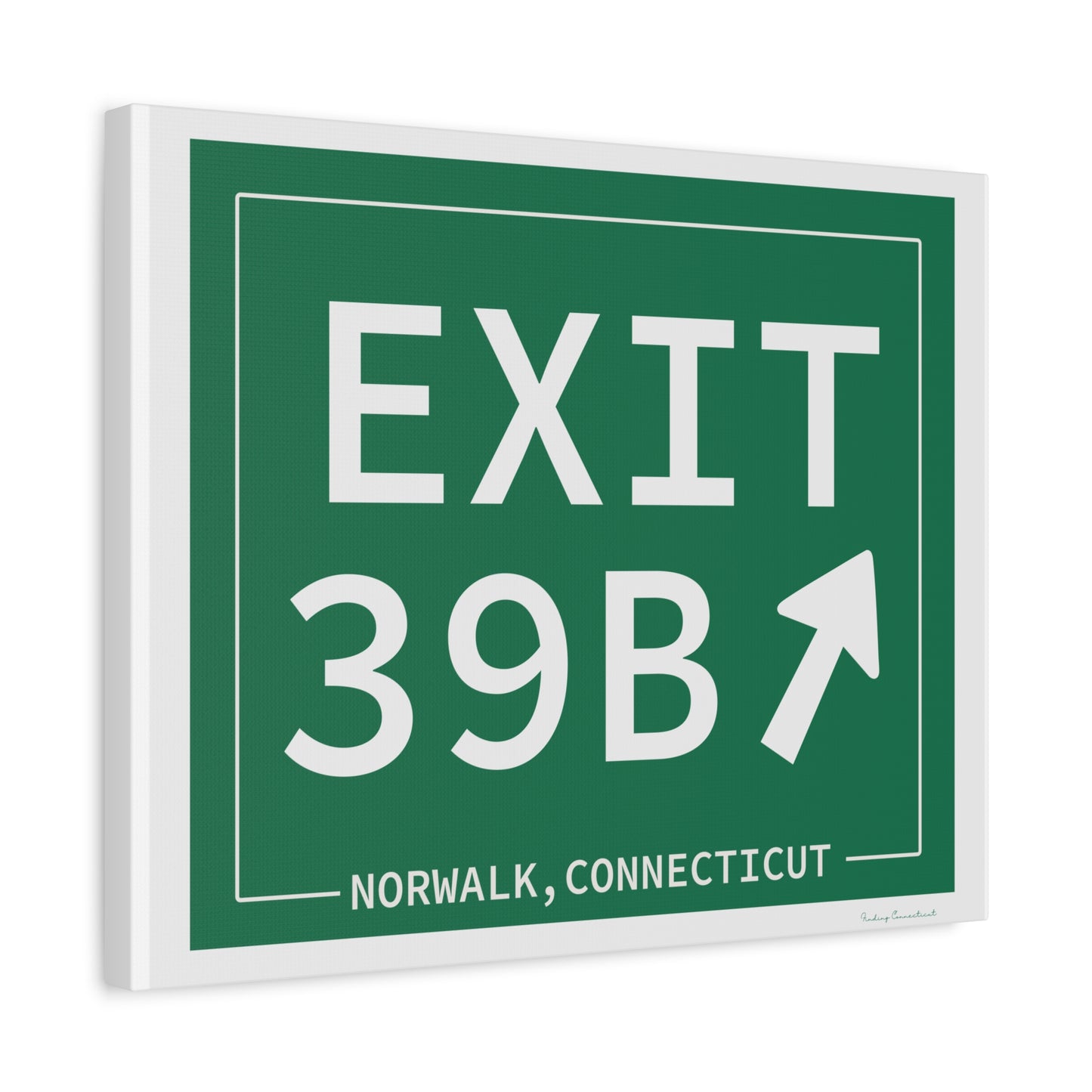 Vintage Exit 39B Merritt Parkway Sign Matte Canvas, Stretched, 1.25"