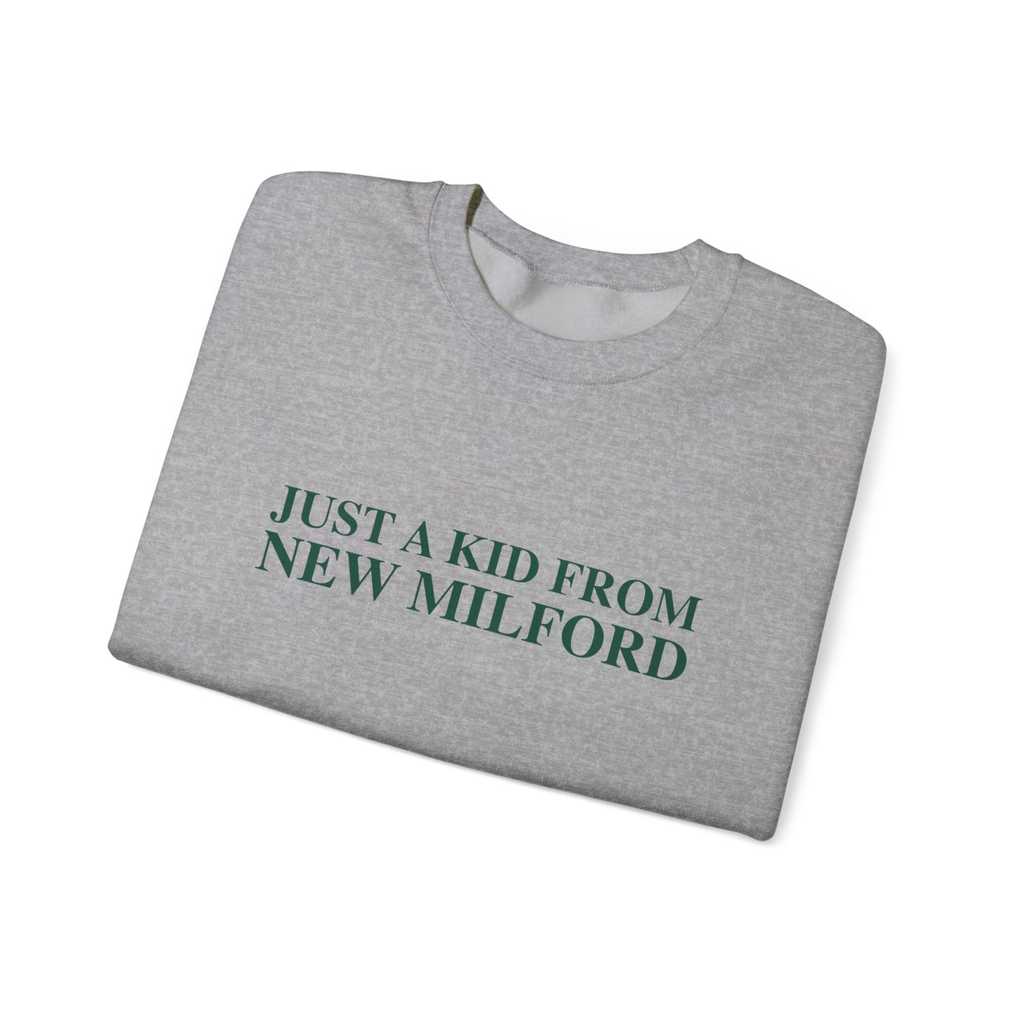 Just a kid from New Milford Unisex Heavy Blend™ Crewneck Sweatshirt