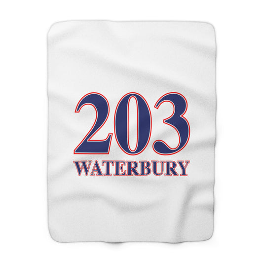 203 Waterbury Red White & Blue Sherpa Fleece Blanket