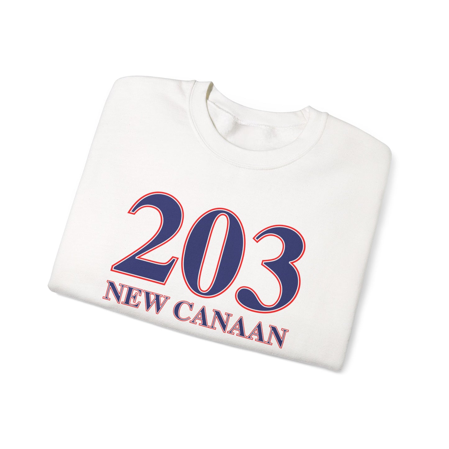203 New Canaan Red White & Blue Unisex Heavy Blend™ Crewneck Sweatshirt