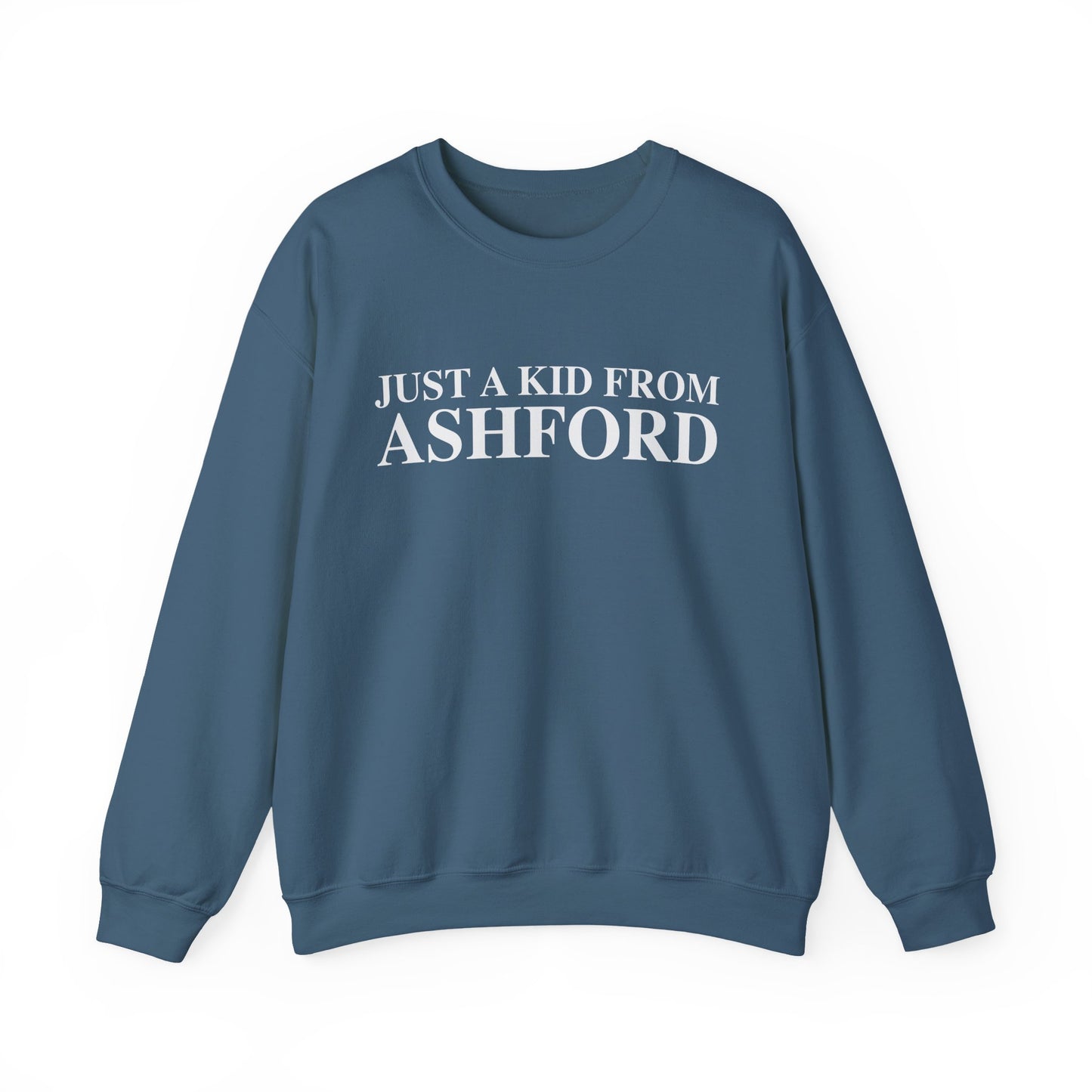 Just a kid from Ashford Unisex Heavy Blend™ Crewneck Sweatshirt