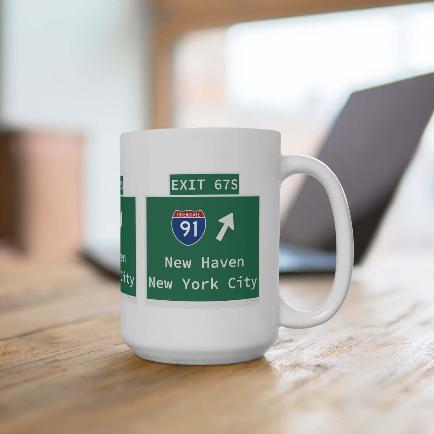 Vintage WCP Exit 67S Sign Mug 15oz