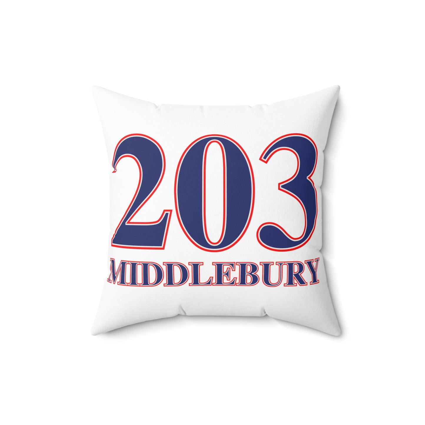 203 Middlebury Red White & Blue Spun Polyester Square Pillow