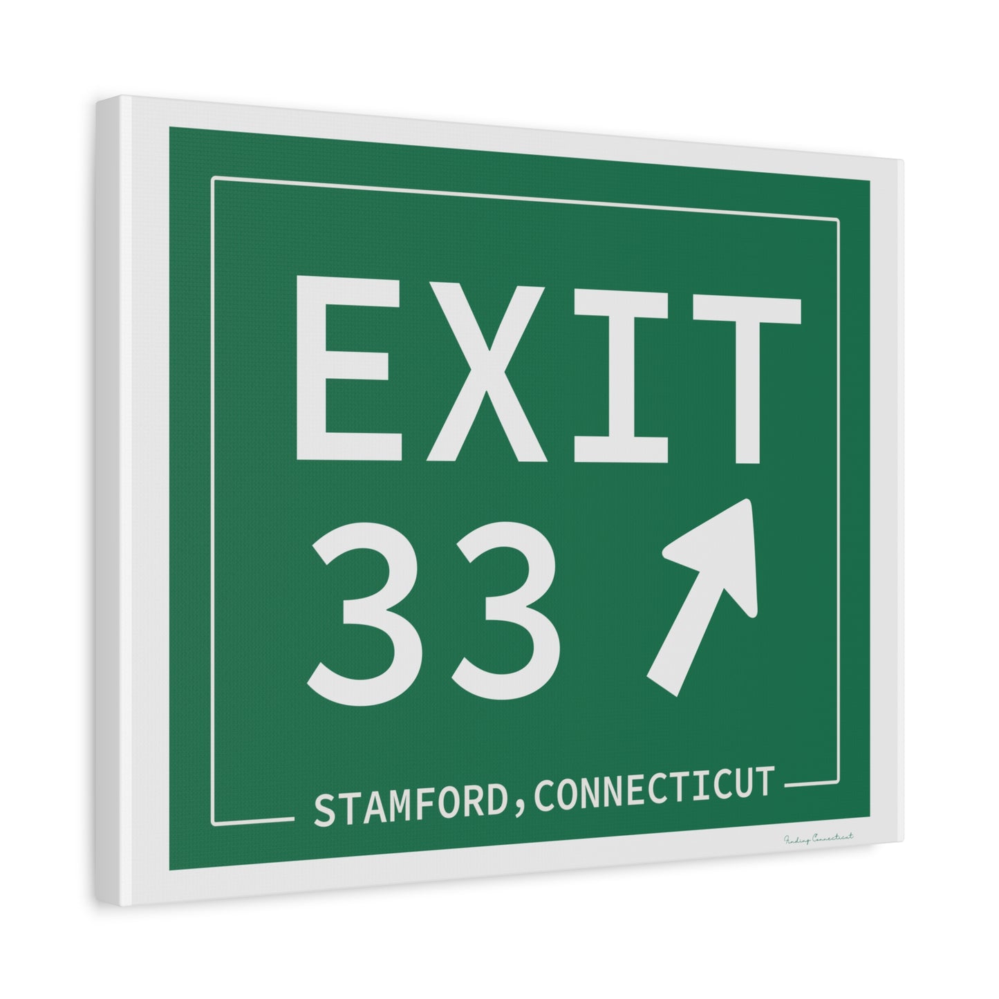 Vintage Exit 33 Merritt Parkway Sign Matte Canvas, Stretched, 1.25"