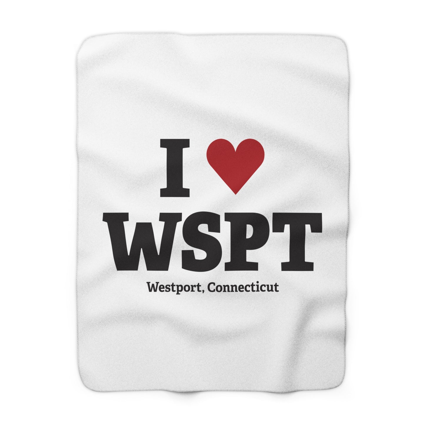 I Heart WSPT Sherpa Fleece Blanket
