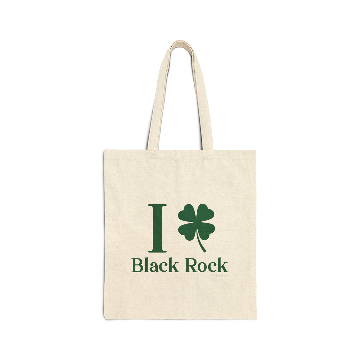 I Clover Black Rock Cotton Canvas Tote Bag