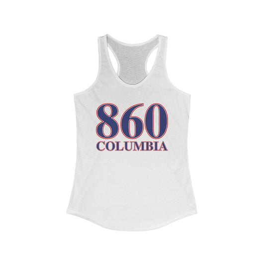 860 Columbia Red White & Blue Women's Ideal Racerback Tank Top