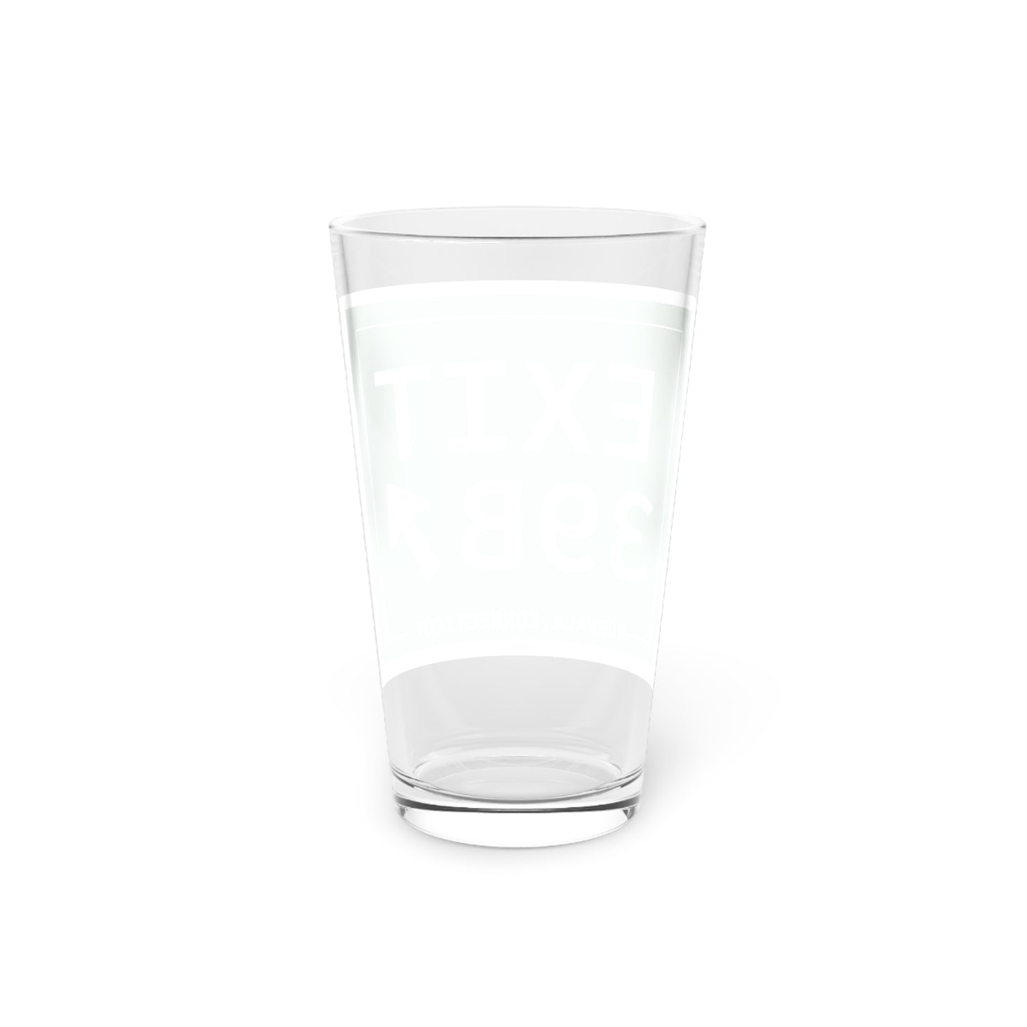 Vintage Exit 39B Merritt Parkway Sign Pint Glass, 16oz