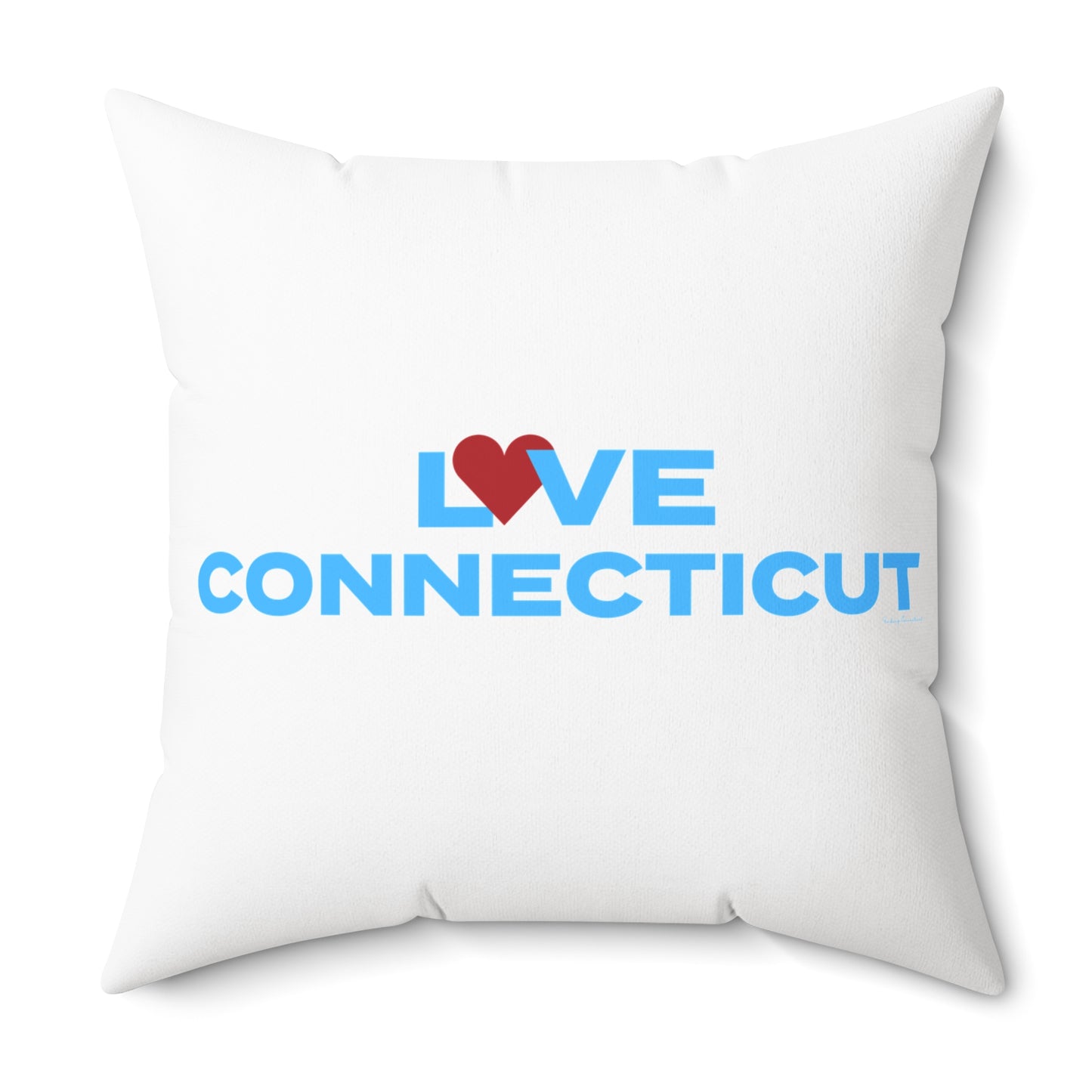 Love Connecticut Spun Polyester Square Pillow