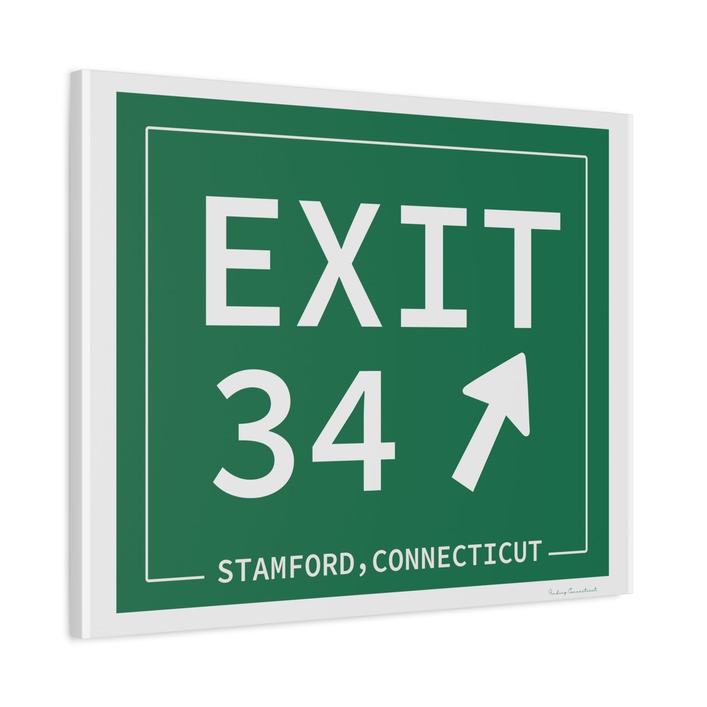 Vintage Exit 34 Merritt Parkway Sign Matte Canvas, Stretched, 1.25"