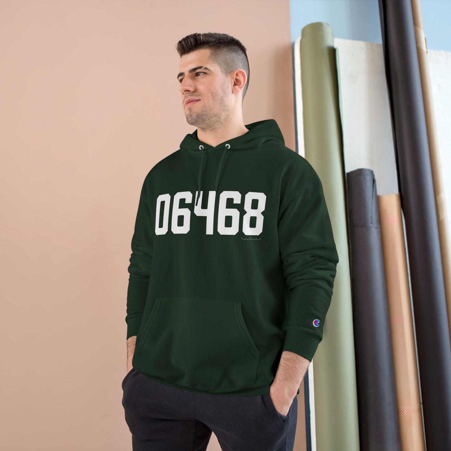 06468 Monroe Connecticut Zip Code Champion Hoodie Sweatshirts