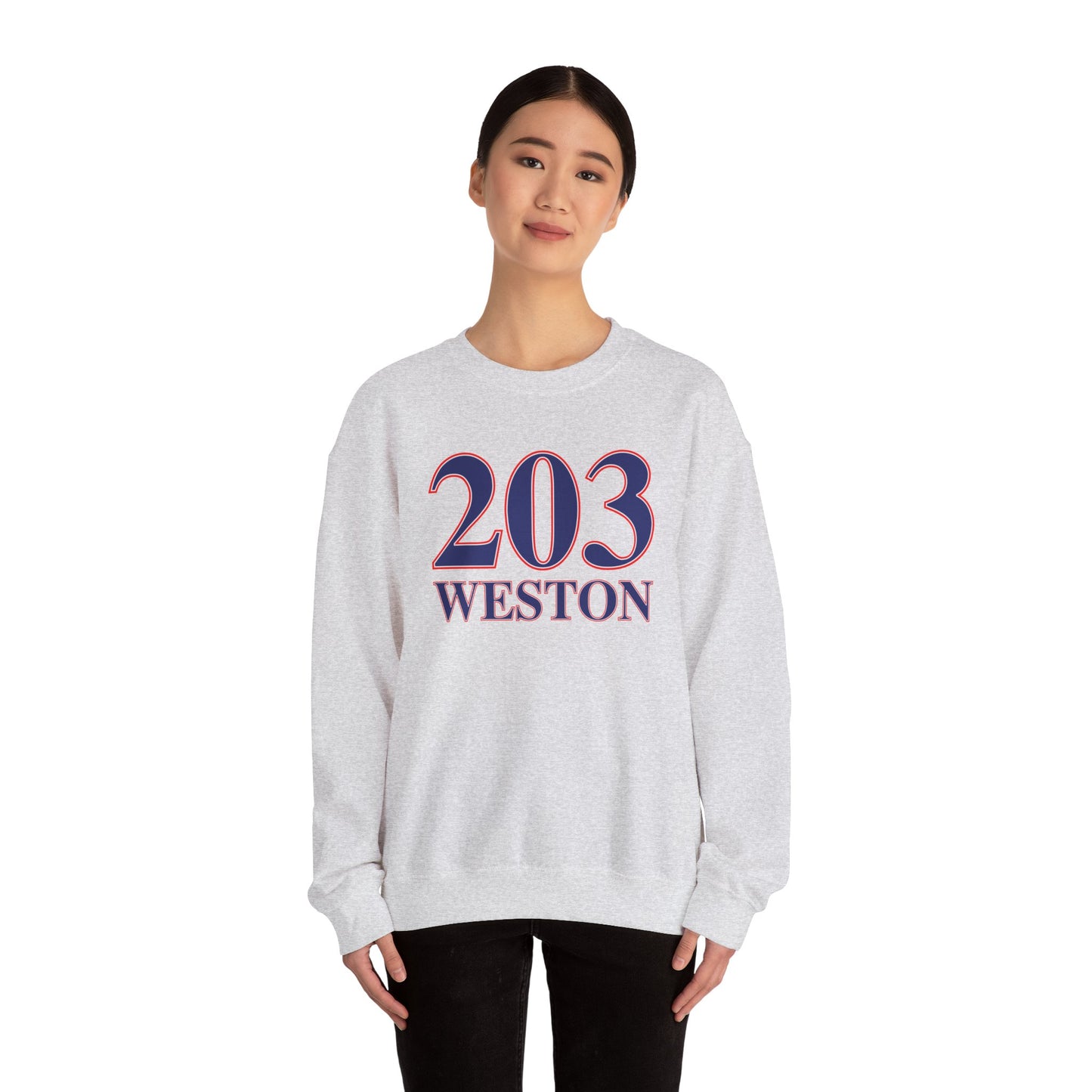 203 Weston Red White & Blue Unisex Heavy Blend™ Crewneck Sweatshirt