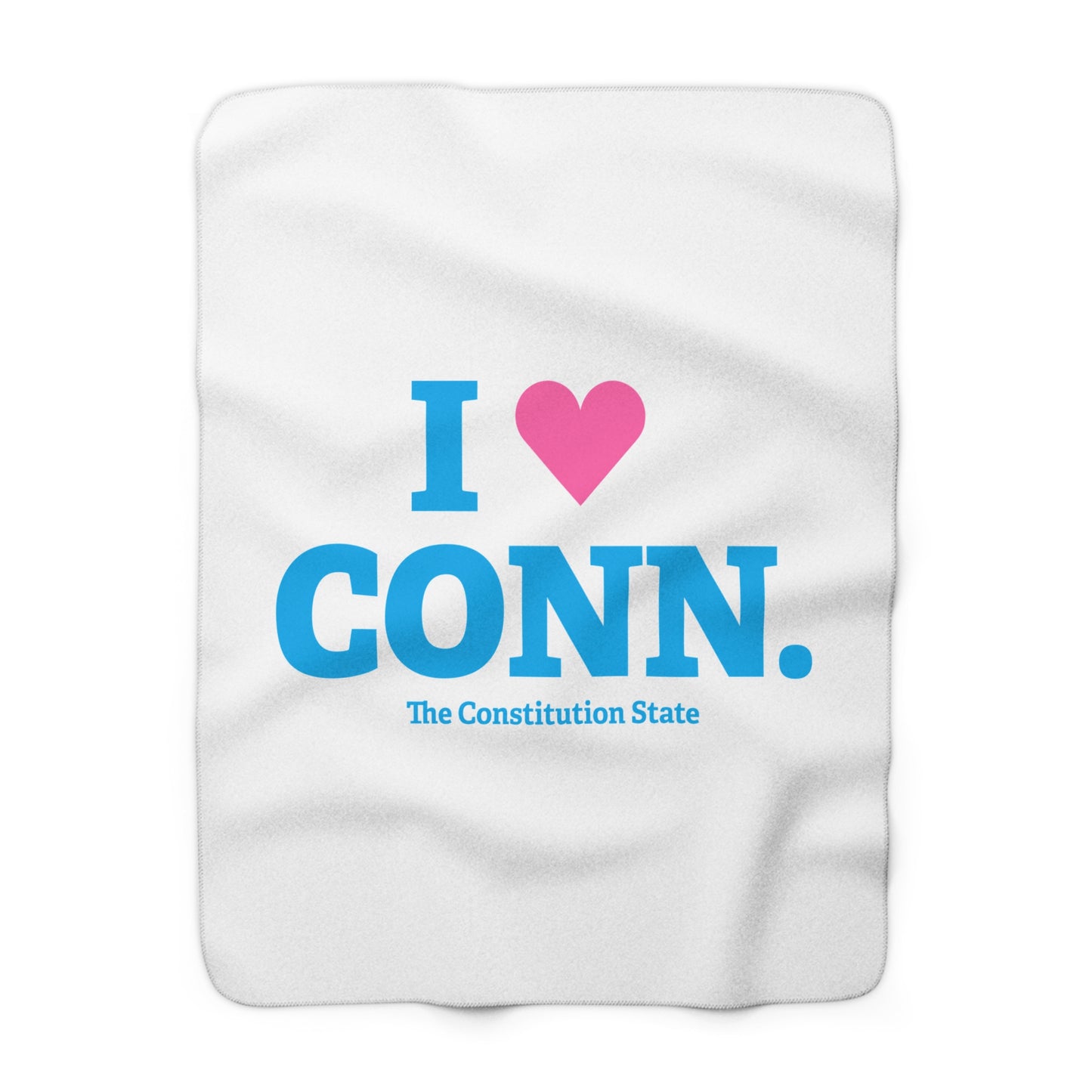 I Heart CONN Sherpa Fleece Blanket