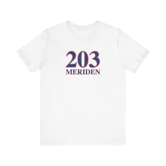 203 Meriden Red, White & Blue Unisex Jersey Short Sleeve T-Shirt
