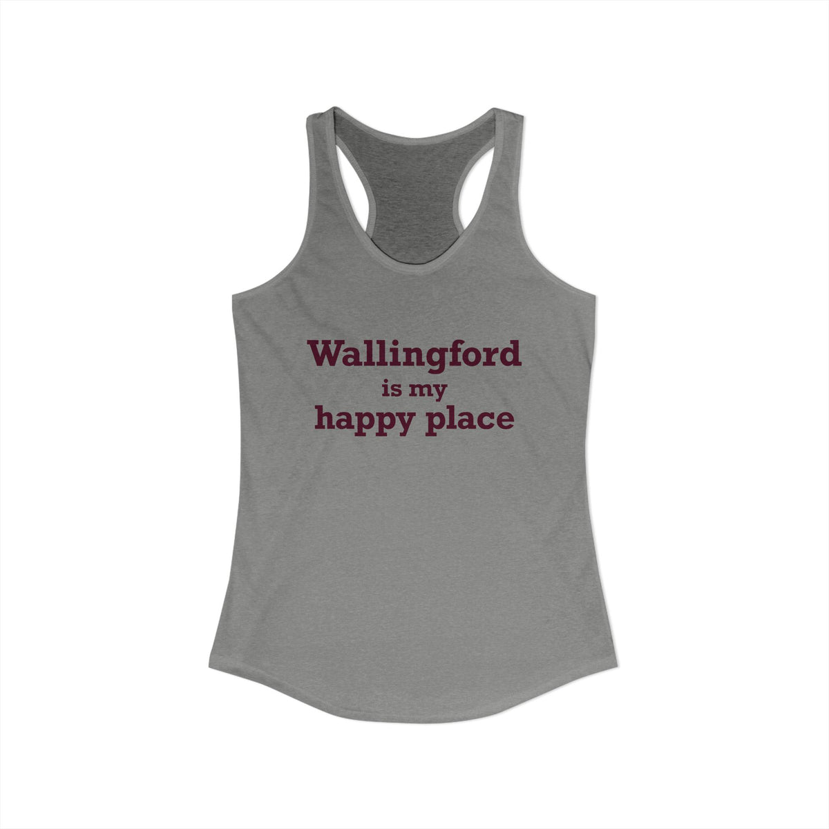 Wallingford is My Happy Place Women's Ideal Racerback Tank Top