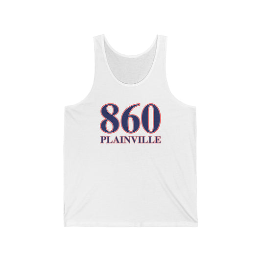 860 Plainville Red White & Blue Unisex Jersey Tank Top