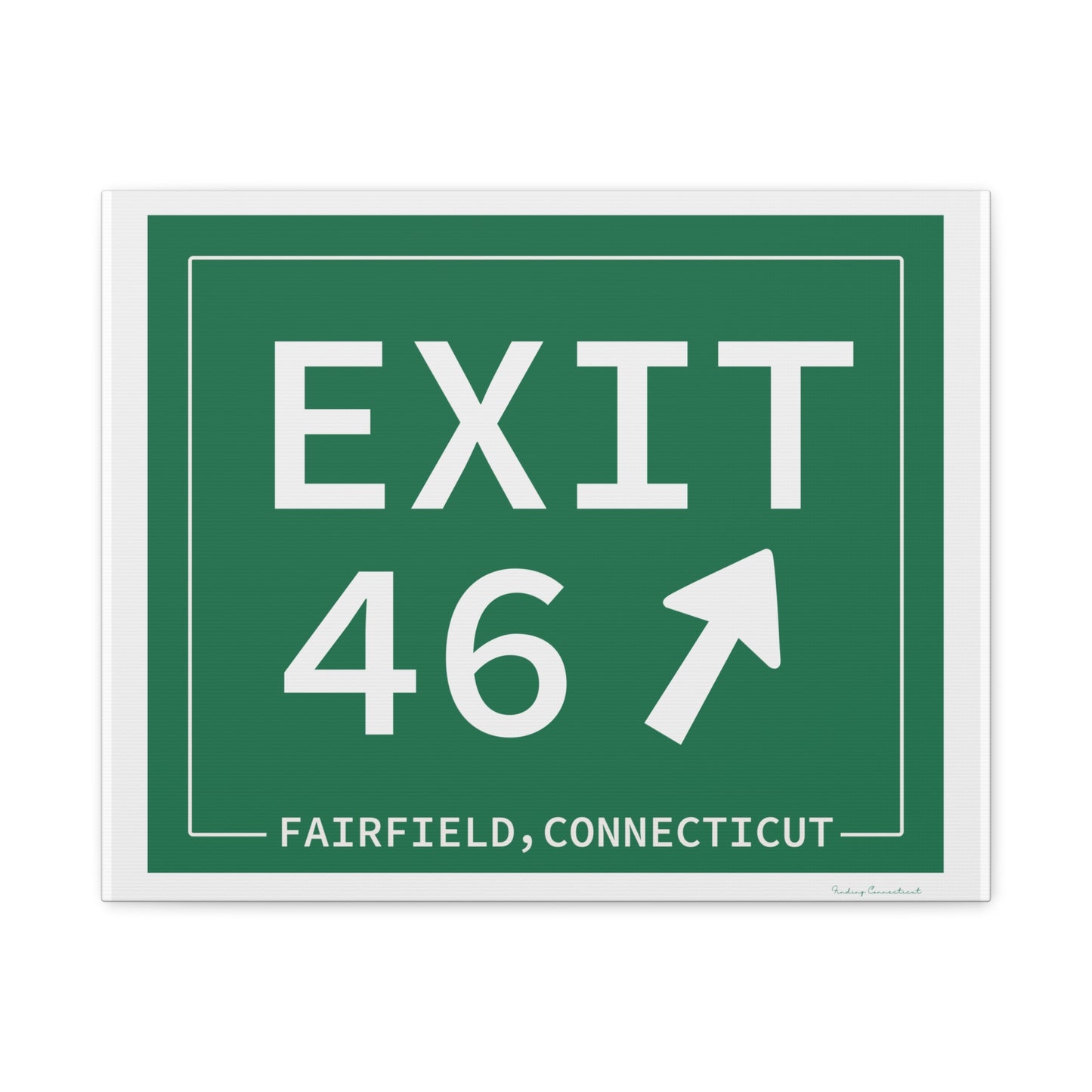 Vintage Exit 46 Merritt Parkway Sign Matte Canvas, Stretched, 1.25"