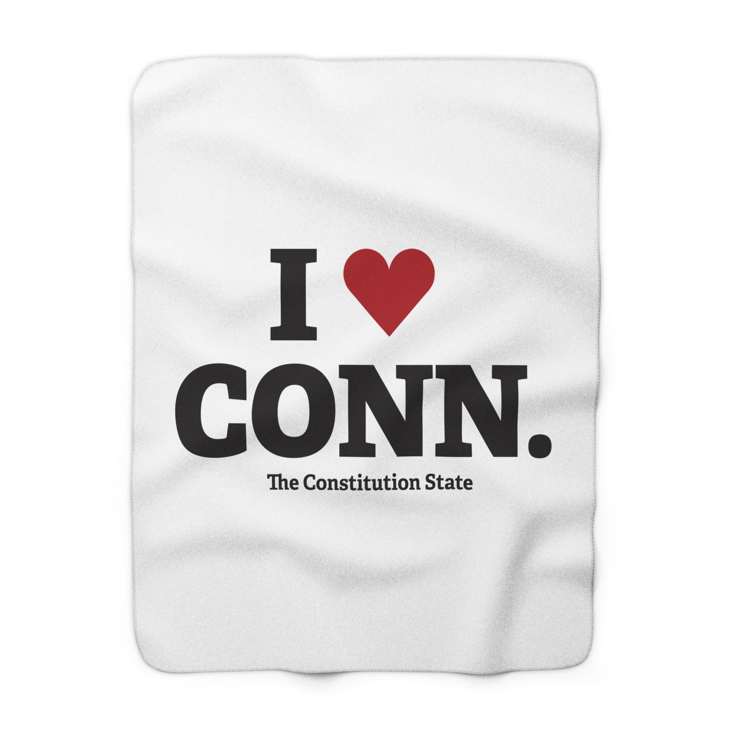 I Heart CONN Sherpa Fleece Blanket