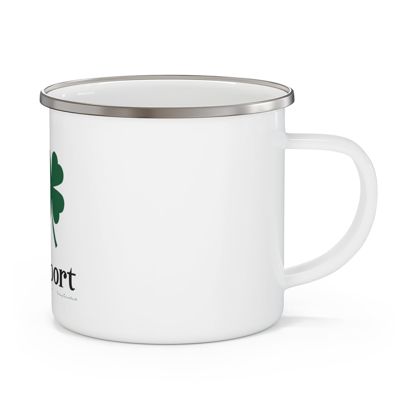 I Clover Bridgeport Enamel Camping Mug