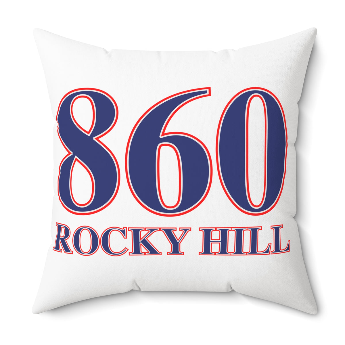 860 Rocky Hill Red, White & Blue Spun Polyester Square Pillow