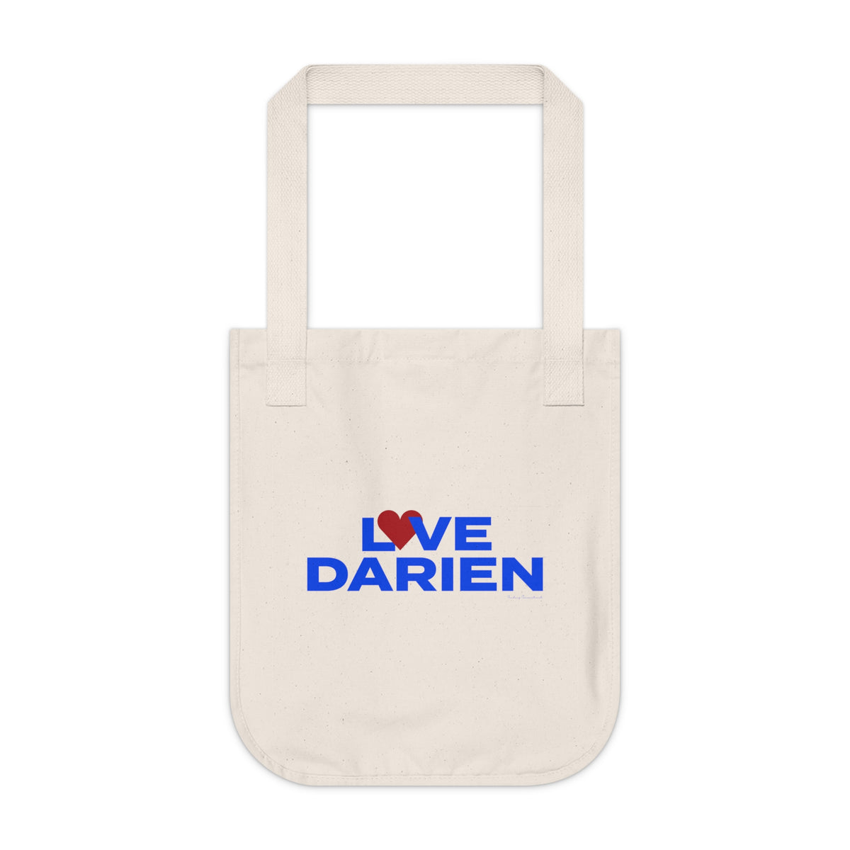 Love Darien Organic Canvas Tote Bag