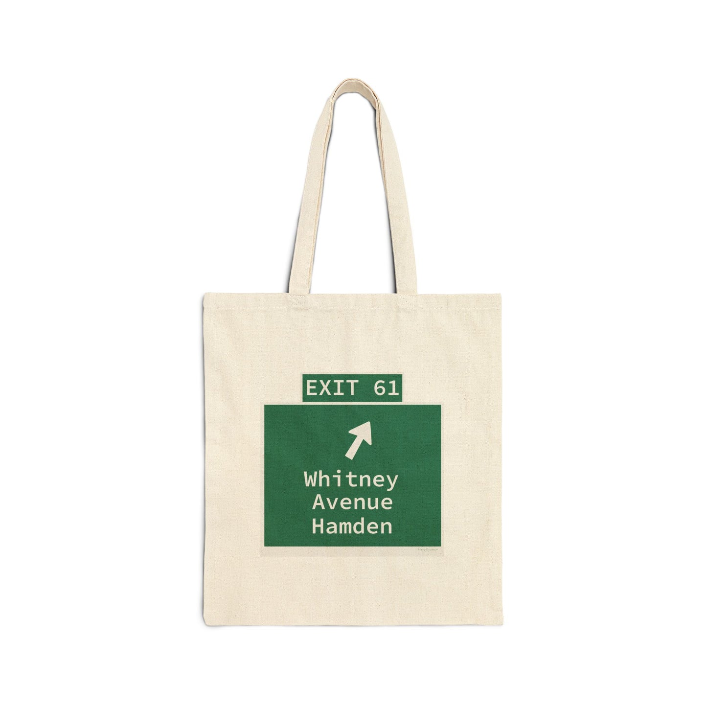 Vintage WCP Exit 61 Sign Cotton Canvas Tote Bag