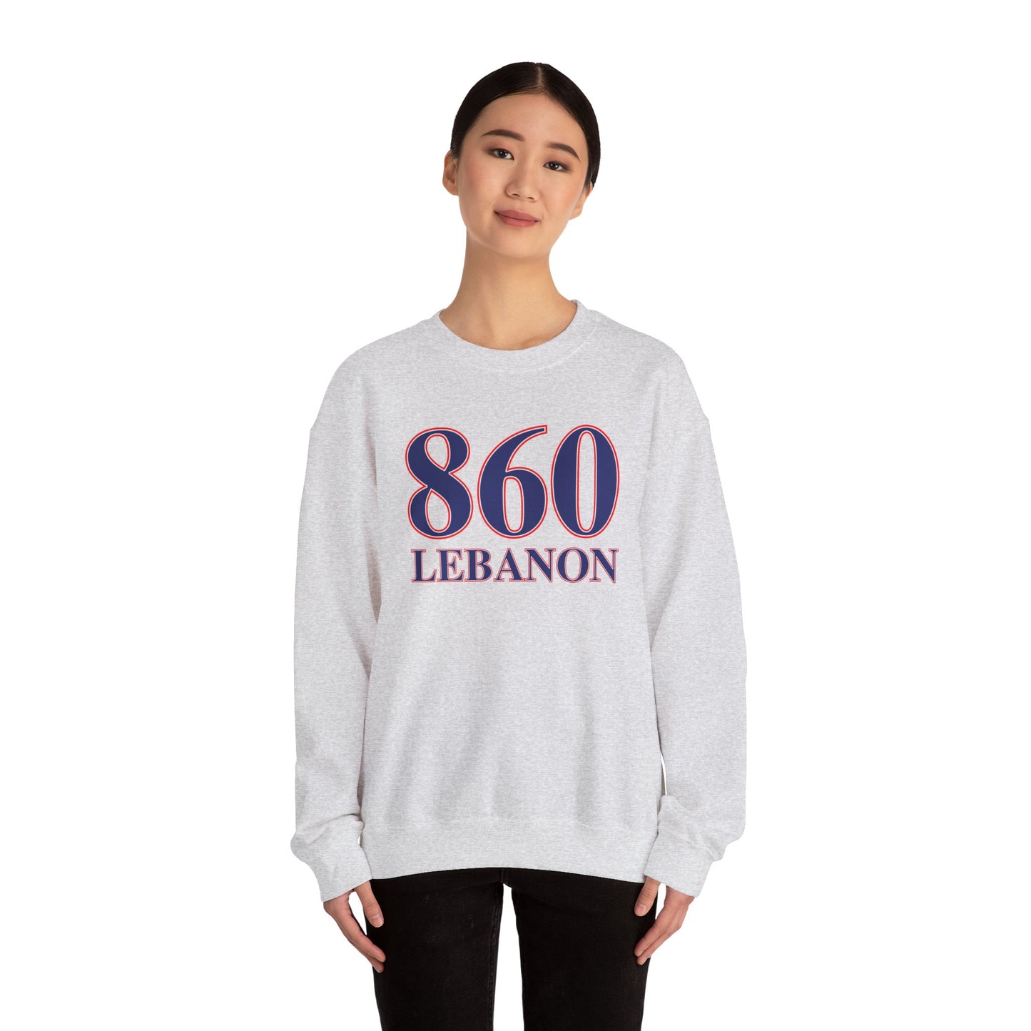 860 Lebanon Red White & Blue Unisex Heavy Blend™ Crewneck Sweatshirt