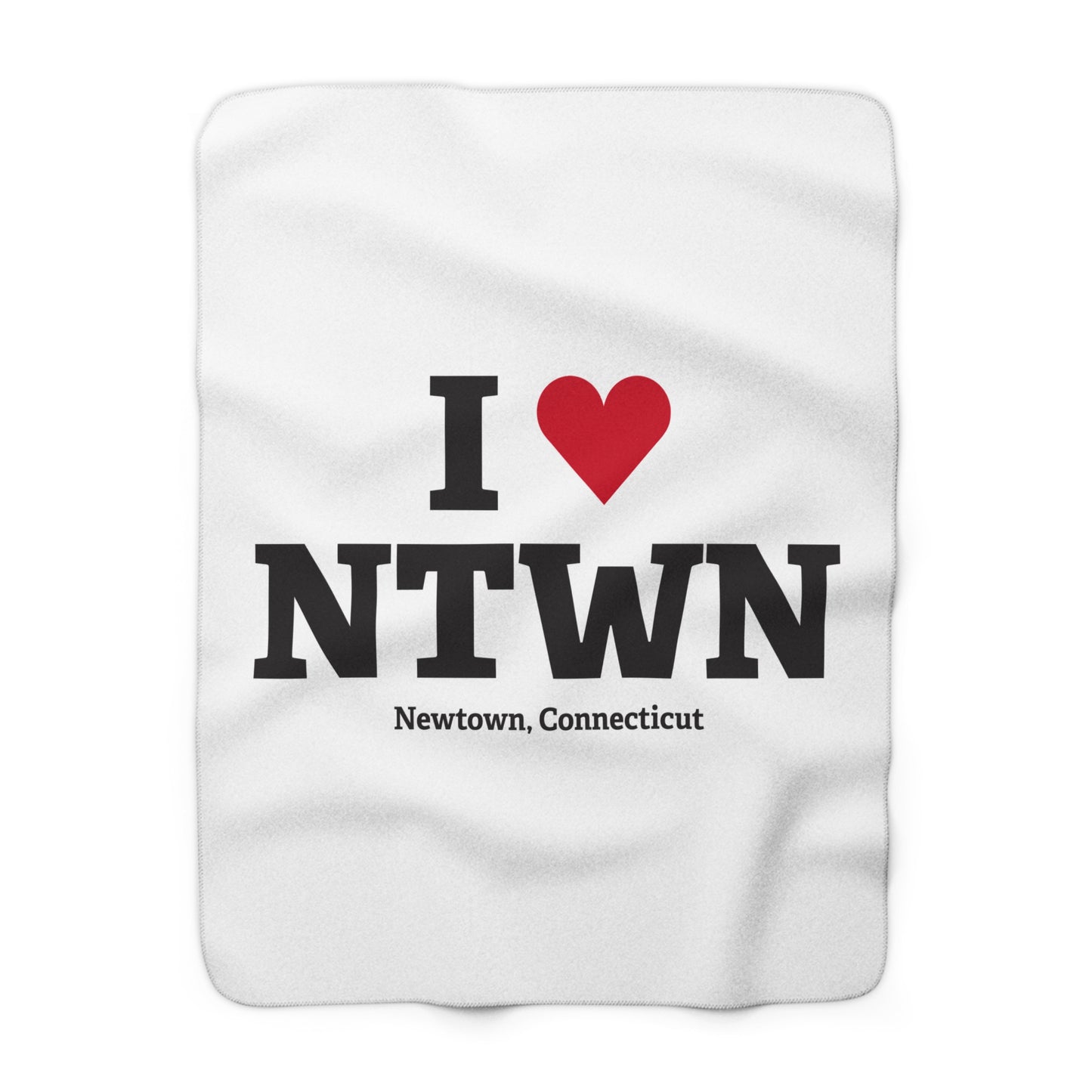 I Heart NTWN Sherpa Fleece Blanket