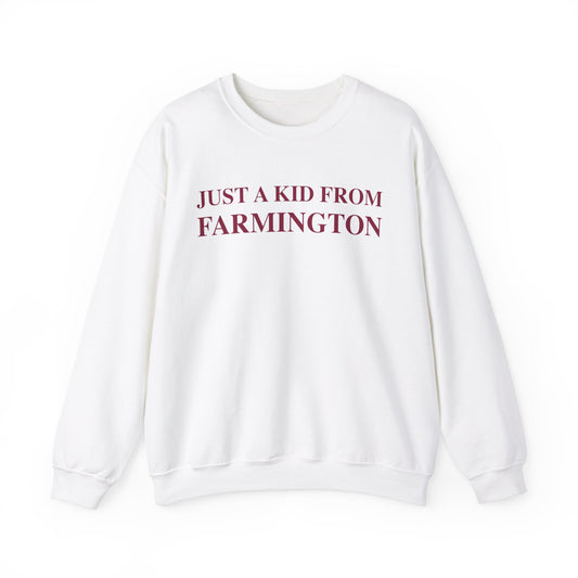 Just a kid from Farmington Unisex Heavy Blend™ Crewneck Sweatshirt