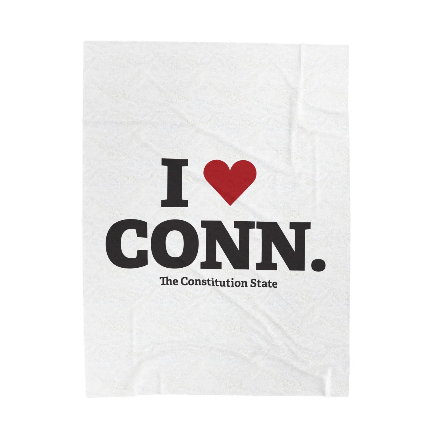 I Heart CONN Velveteen Plush Blanket